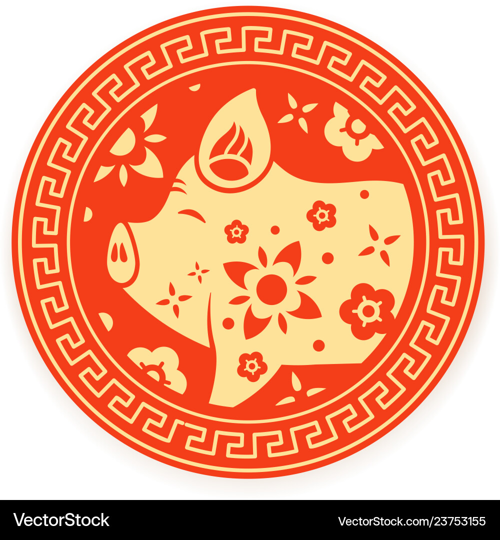 Chinese year of the pig happy new 2019 Chinese year of the pig happy new 2019 vector image