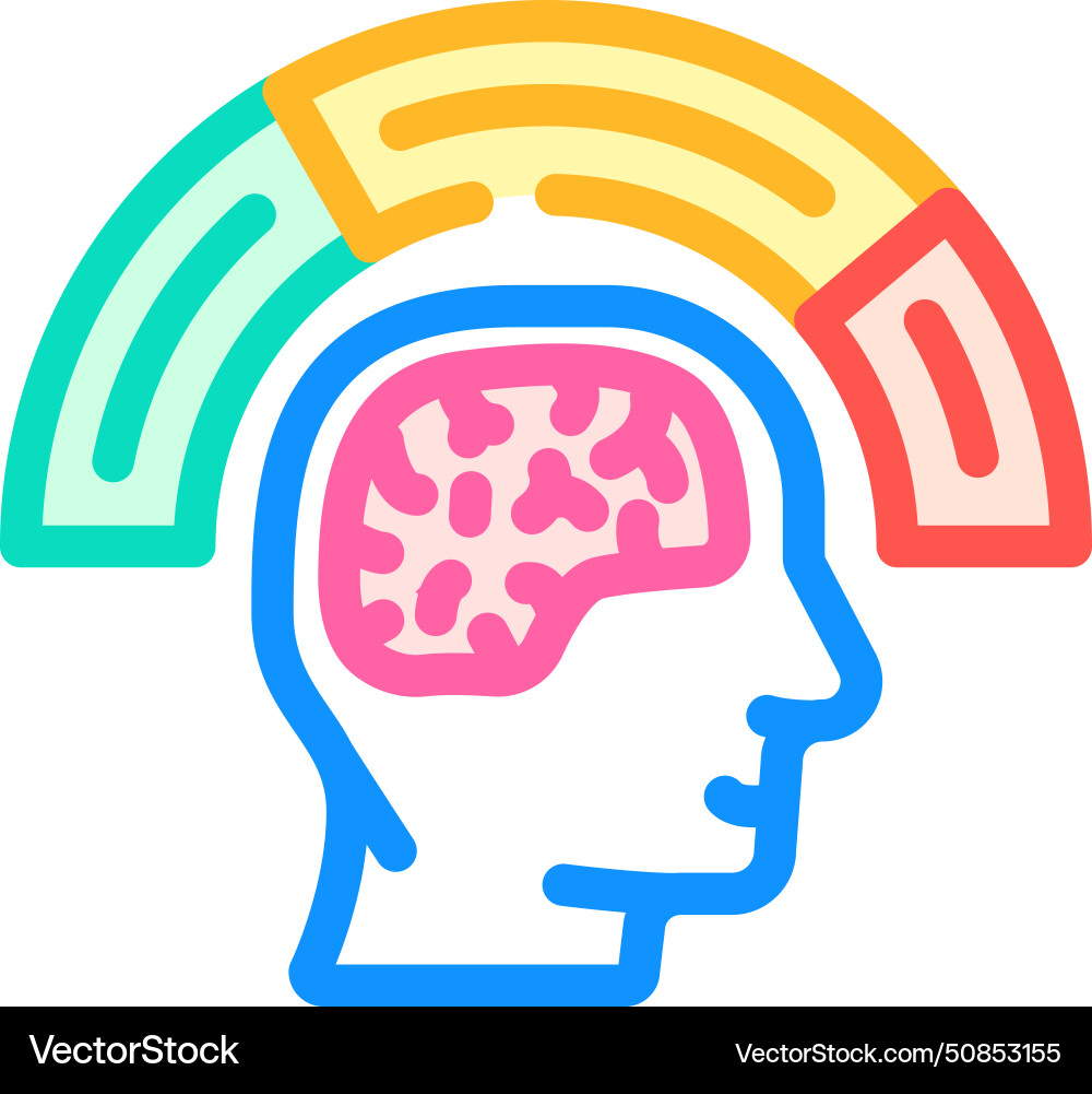 Cognitive load ux ui design color icon Vector Image