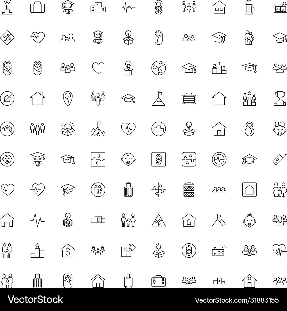 Core values icon set Vector Image