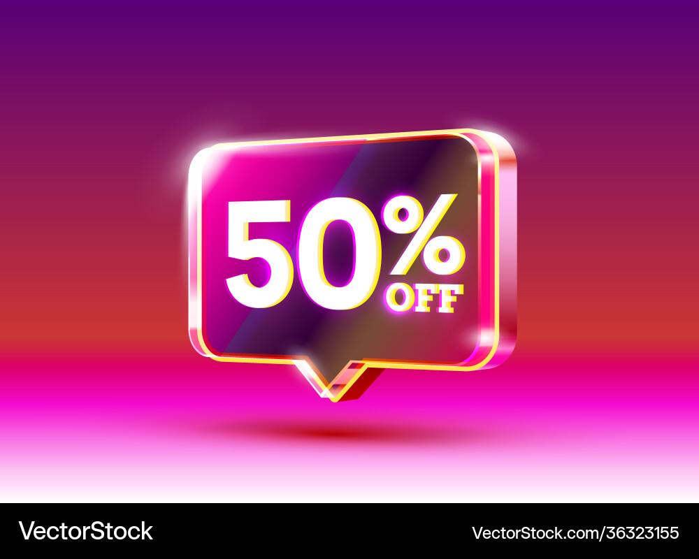 Discount special offer 50 off sale flyer Discount special offer 50 off sale flyer vector image