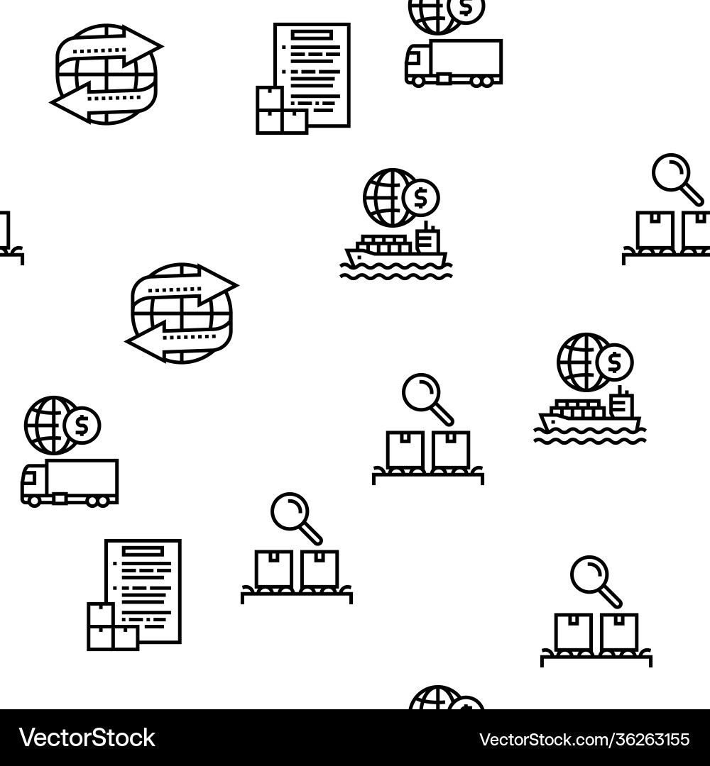 Export import logistic seamless pattern Export import logistic seamless pattern Vector Image