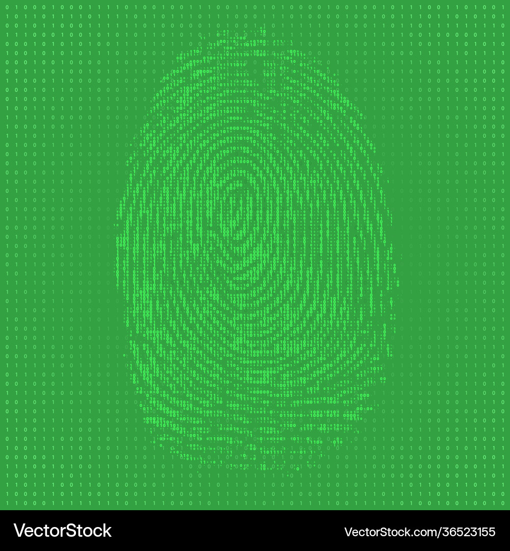 Fingerprint binary code vector image