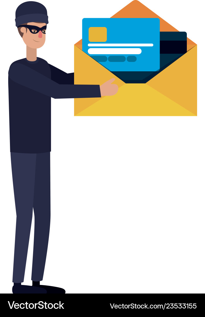 Hacker stealing information avatar character vector image