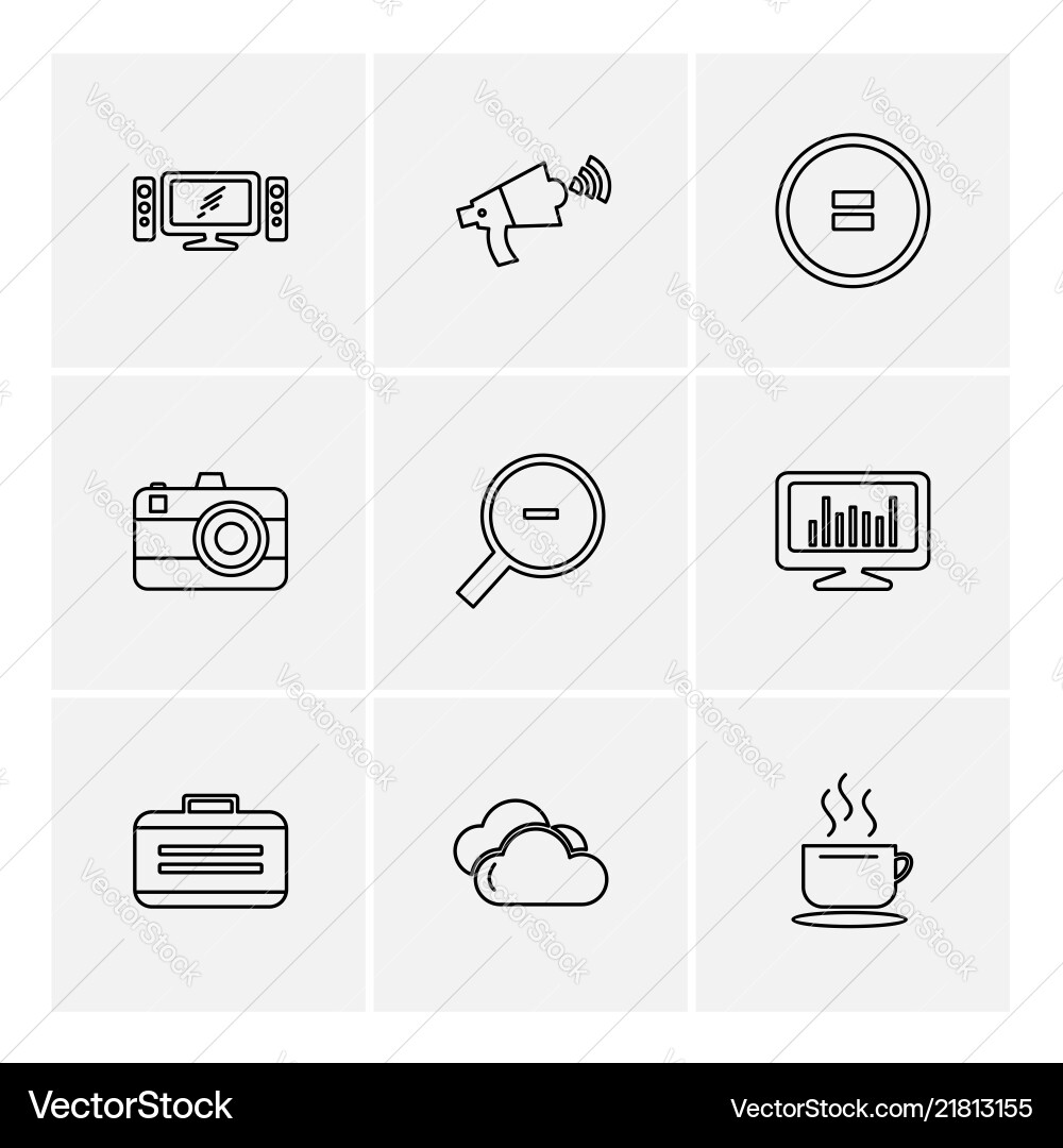 Multimedia camera user interface technology vector image