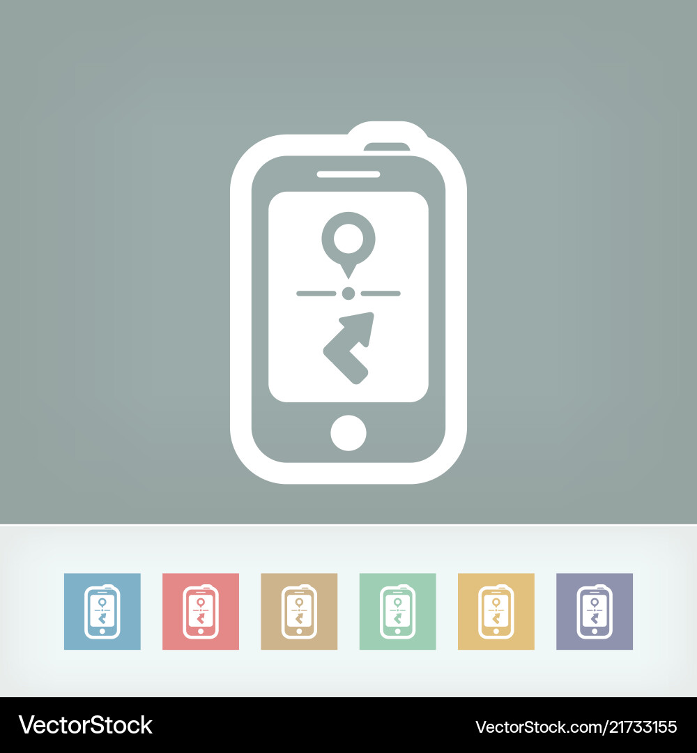 Phone navigation system Phone navigation system vector image