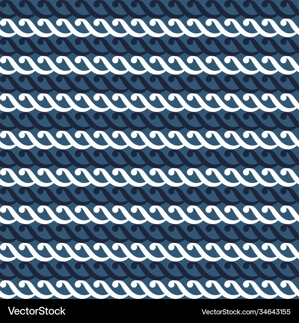 Seamless geometric curl pattern waves vector image