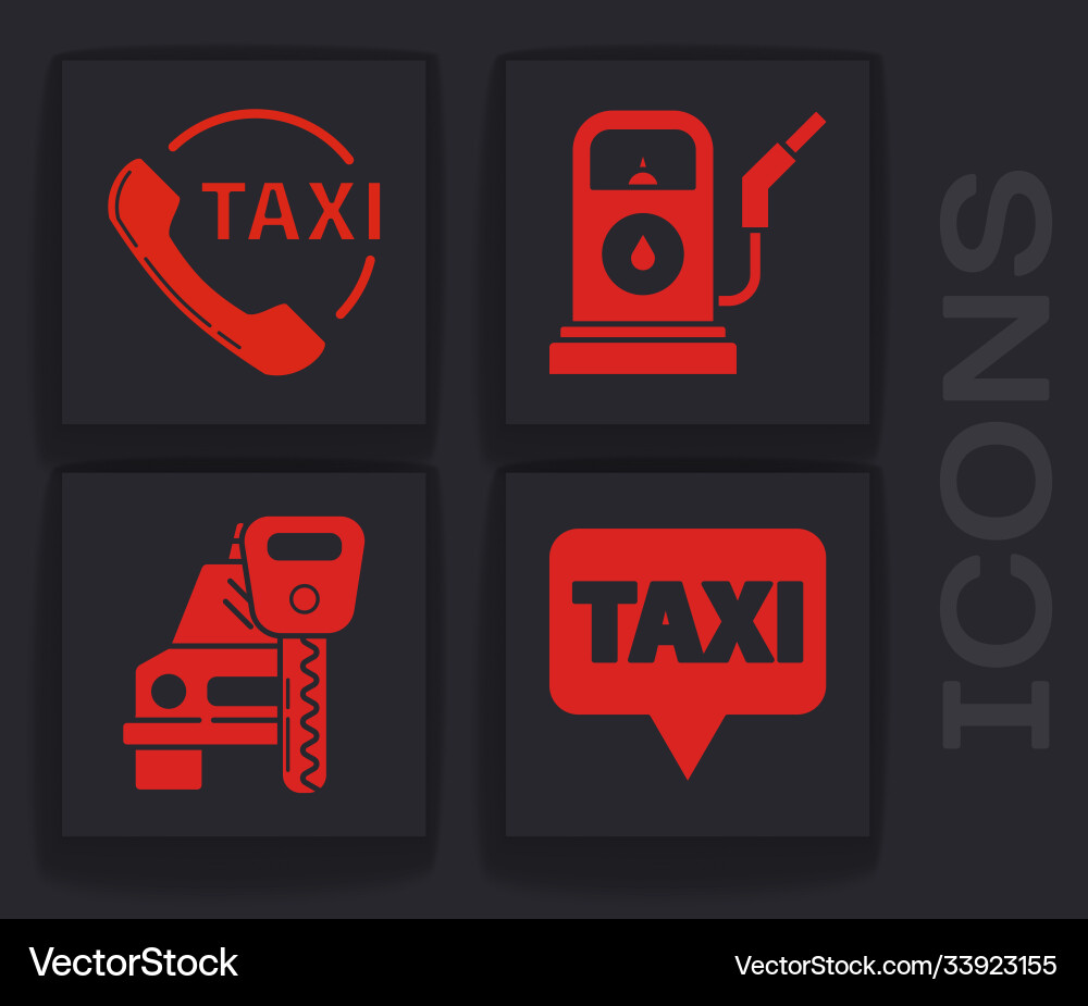 Set map pointer with taxi call telephone Set map pointer with taxi call telephone vector image