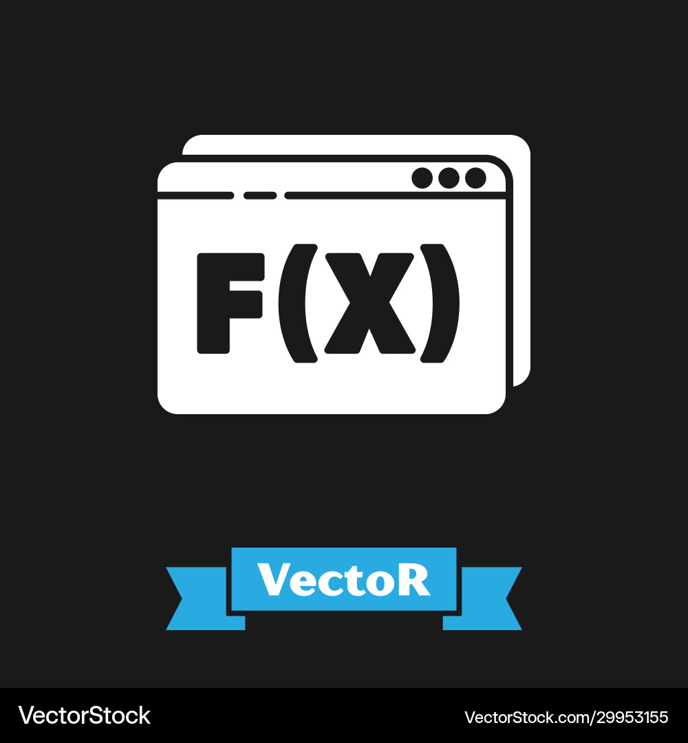 White function mathematical symbol icon isolated White function mathematical symbol icon isolated vector image