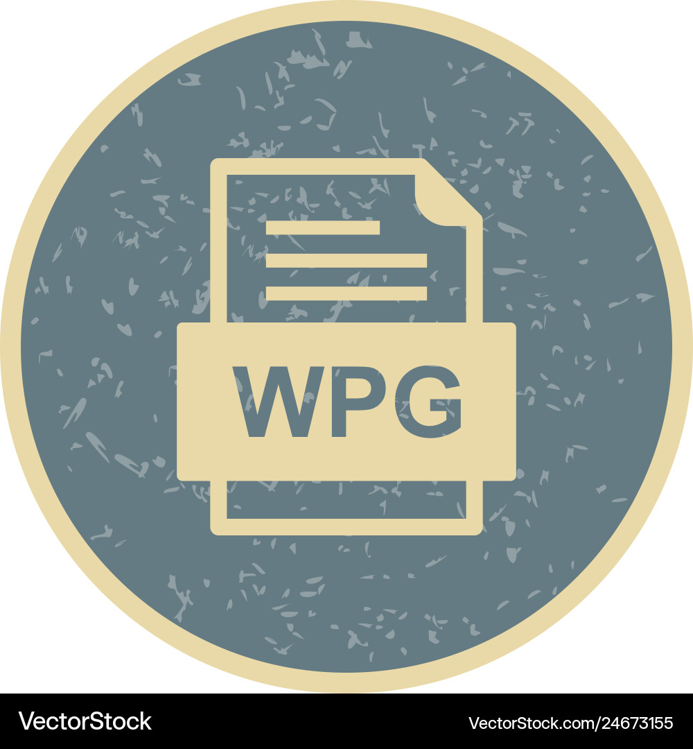 Wpg file document icon vector image