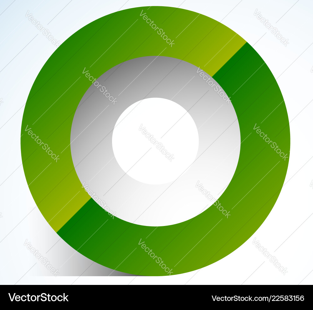 3d abstract circle icon with transparent shadow 3d abstract circle icon with transparent shadow vector image