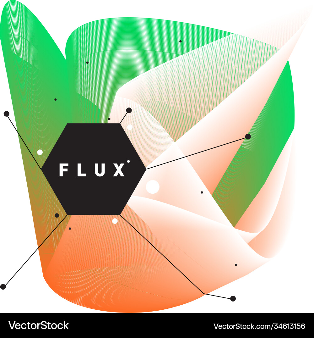 3d colorful wave background dynamic flux effect 3d colorful wave background dynamic flux effect vector image