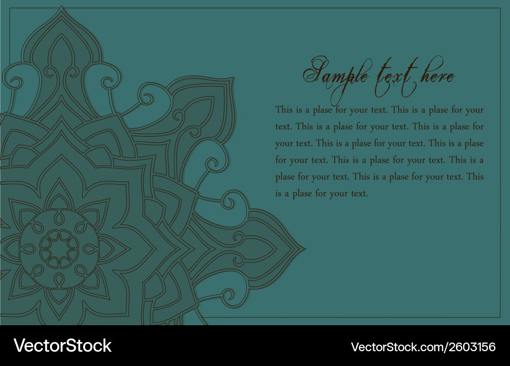 Abstract background with mandala element vector image