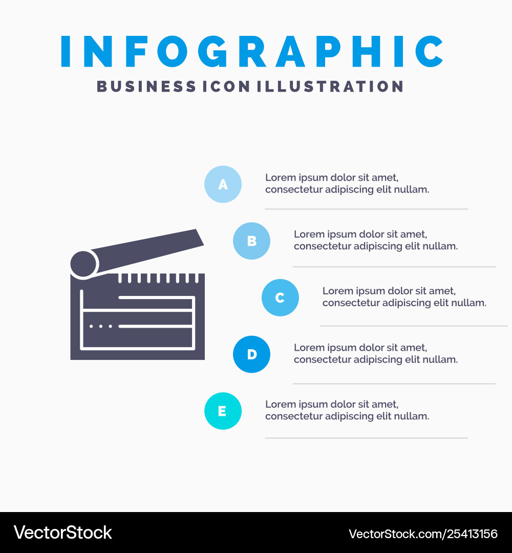 Action board clapboard clapper clapperboard solid Action board clapboard clapper clapperboard solid Vector Image
