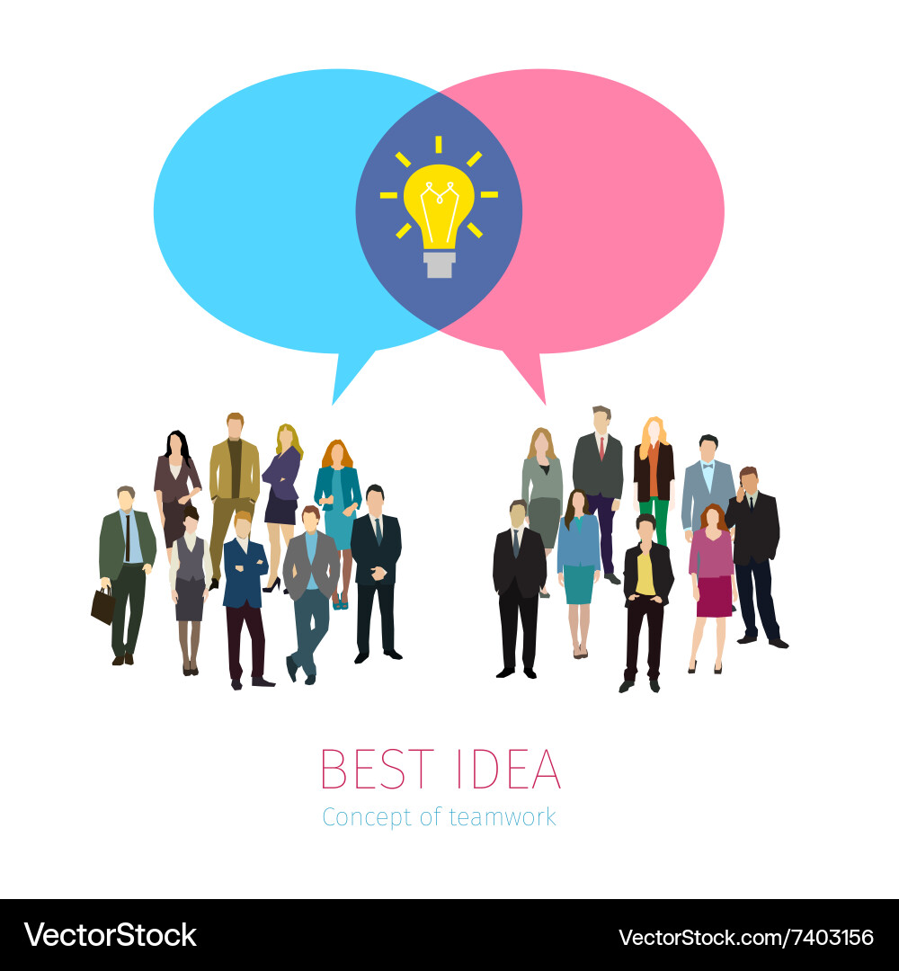 Concept of business social networking vector image