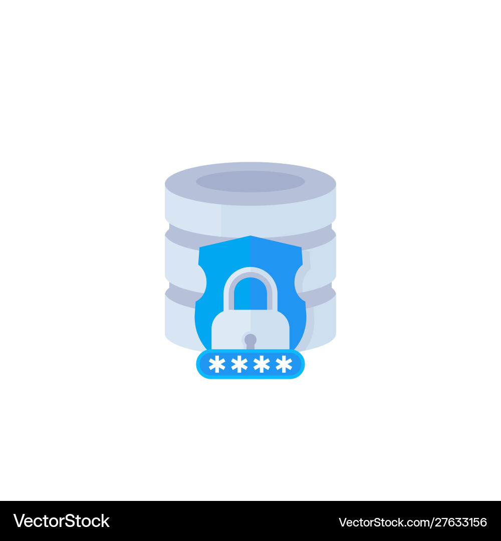 Database Security Icons vector image