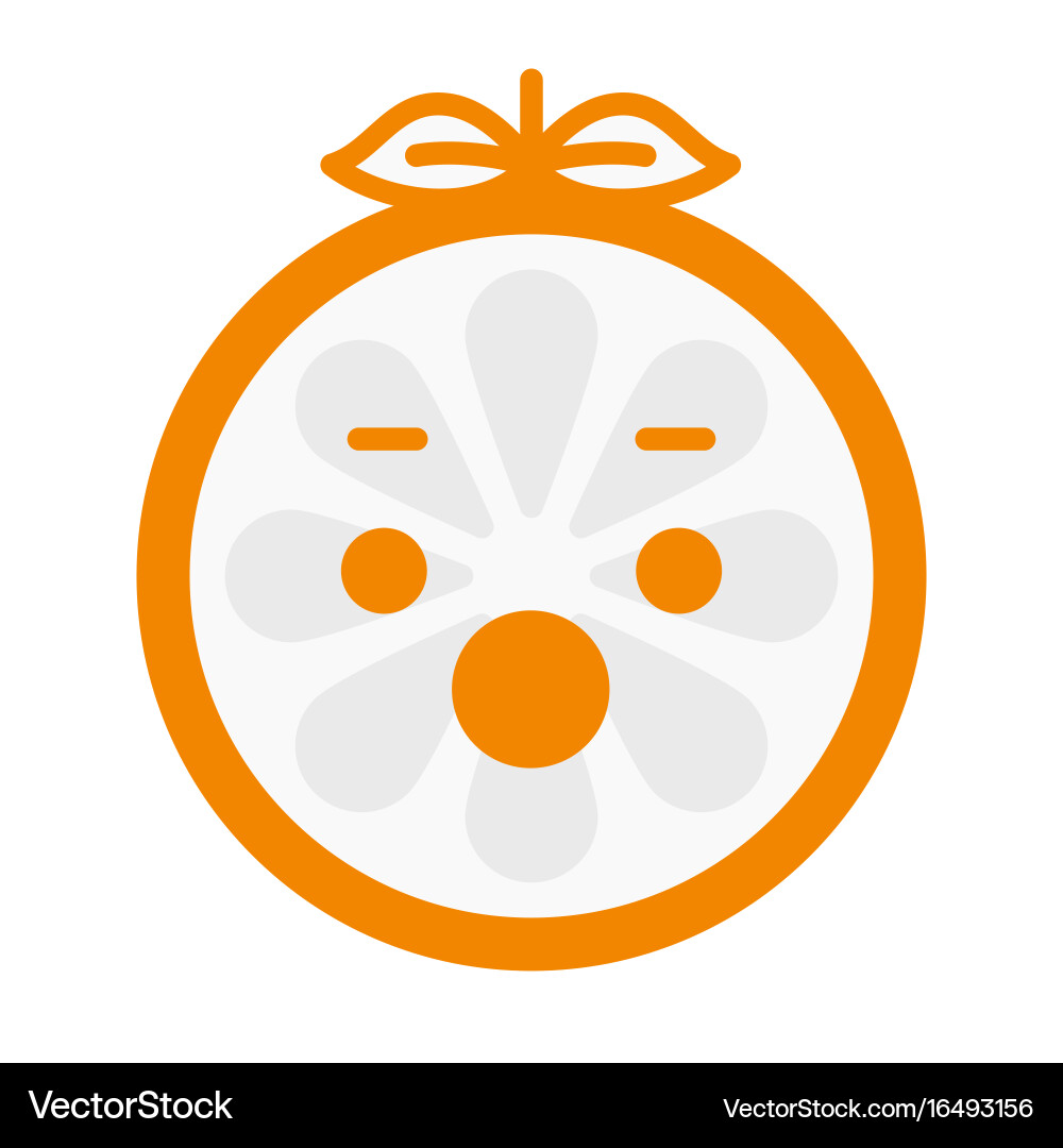 Emoji - scream orange smile isolated Vector Image