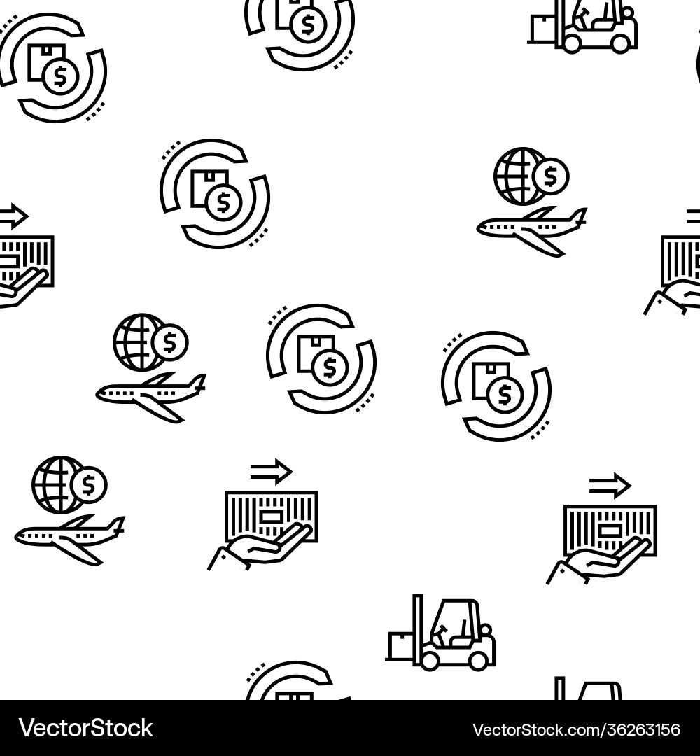 Export import logistic seamless pattern Export import logistic seamless pattern Vector Image