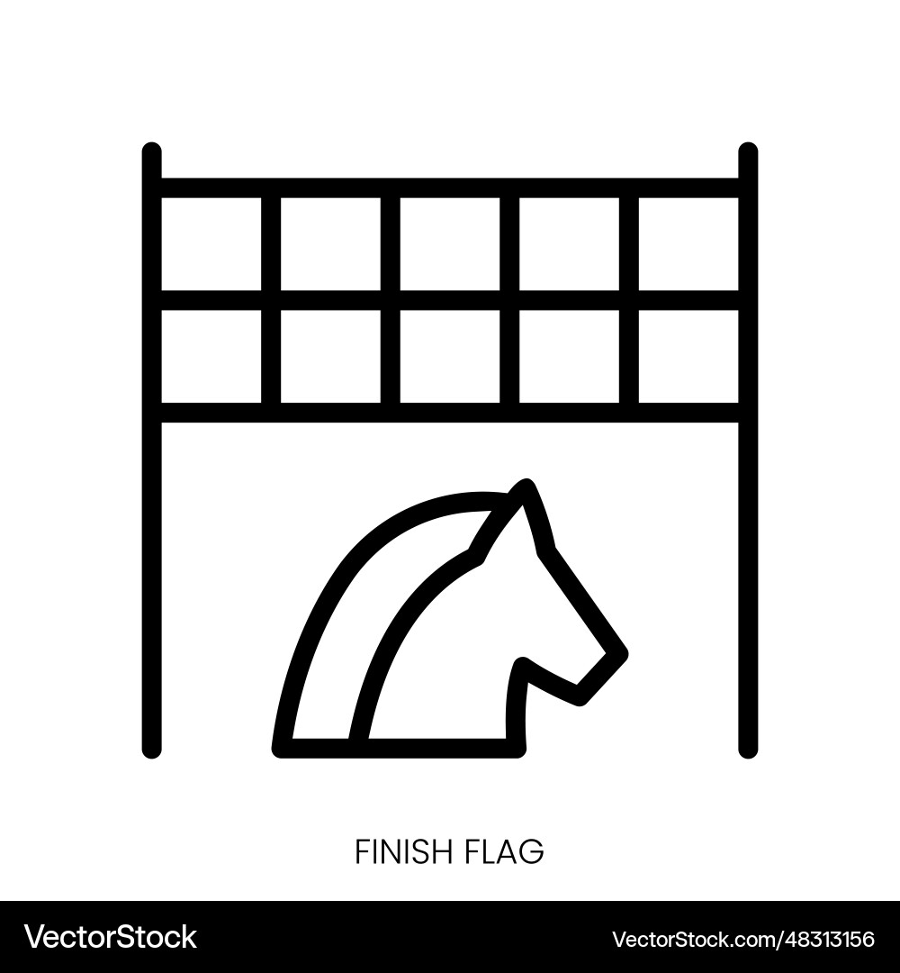 Finish flag icon line art style design isolated Finish flag icon line art style design isolated vector image