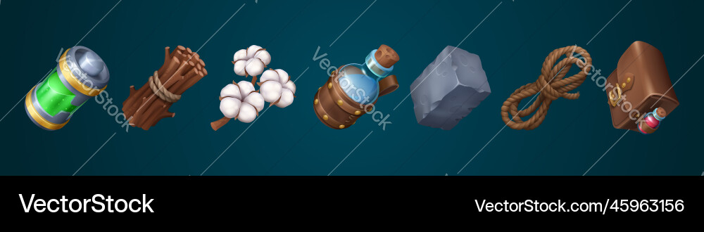Game Resource Icons - Level Drop Set vector image
