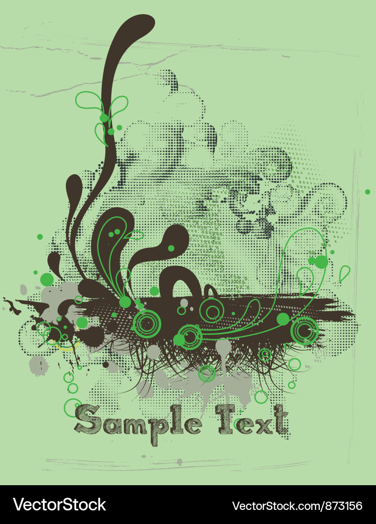 Grunge background with halftone Vector Image