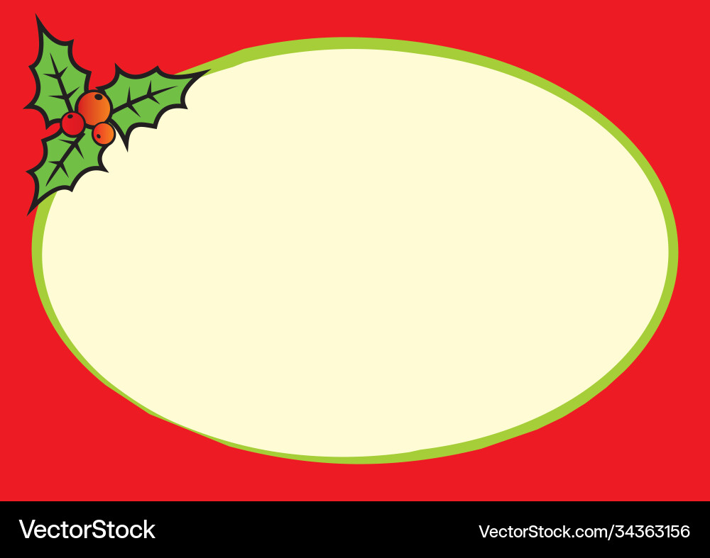 Holly Frame Weihnachten Holly Frame Weihnachten vektorbild