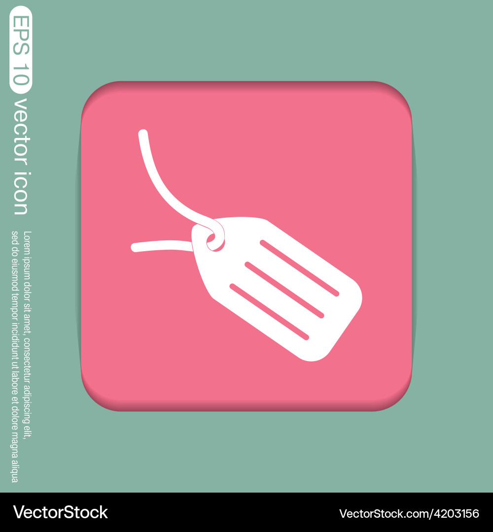 Label icon button vector image