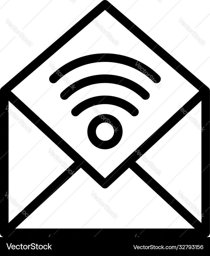 Mail remote access icon outline style Mail remote access icon outline style vector image