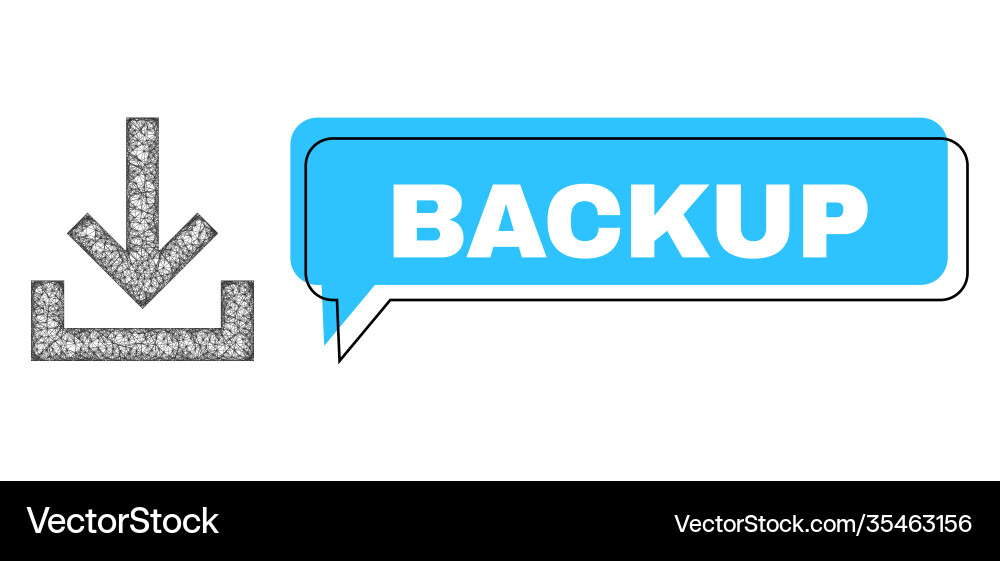Misplaced Backup-Chat-Rahmen und lineares Posteingang-Symbol Misplaced Backup-Chat-Rahmen und lineares Posteingang-Symbol vektorbild