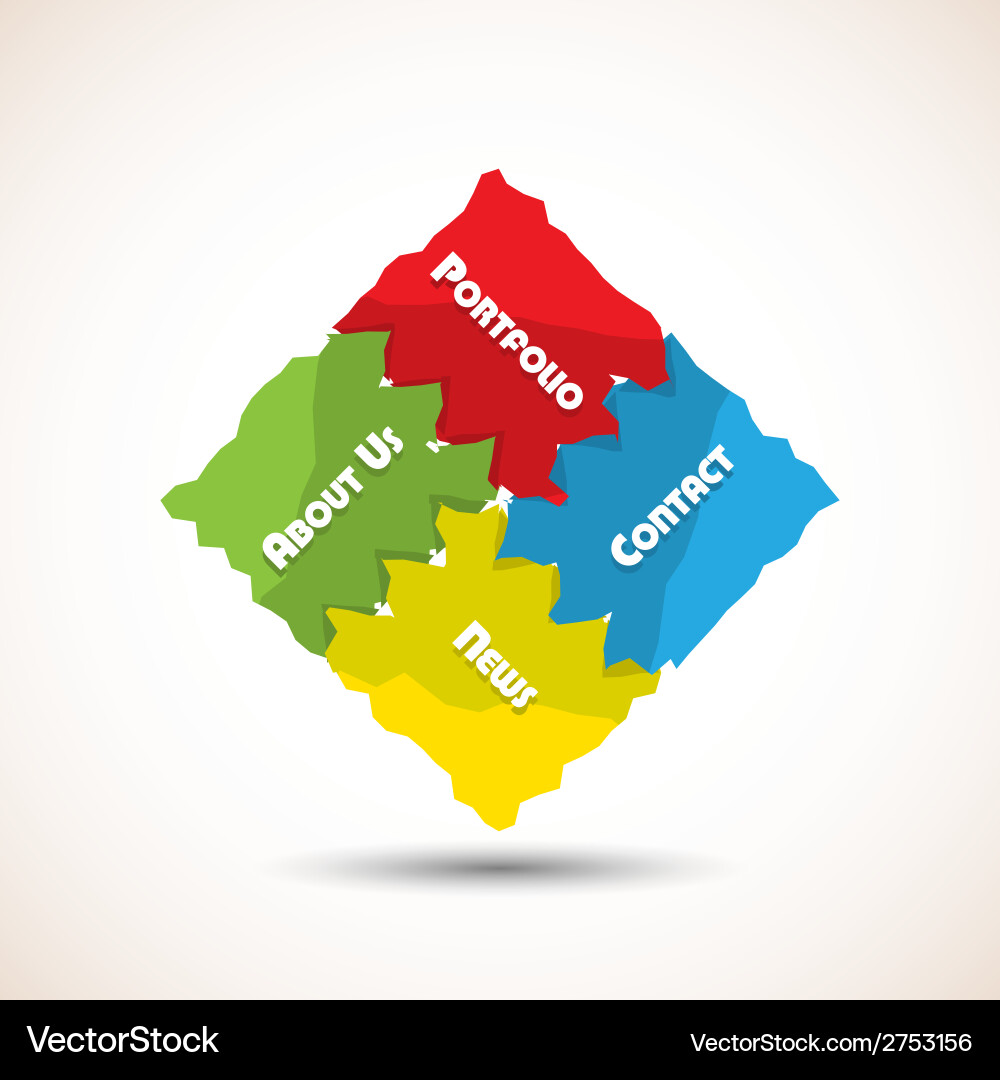 Puzzle navigation Vector Image