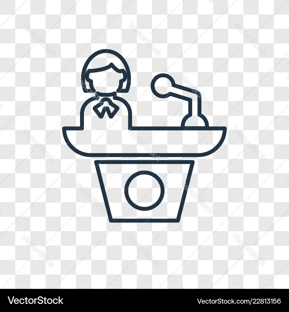 Reception concept linear icon isolated Reception concept linear icon isolated vector image
