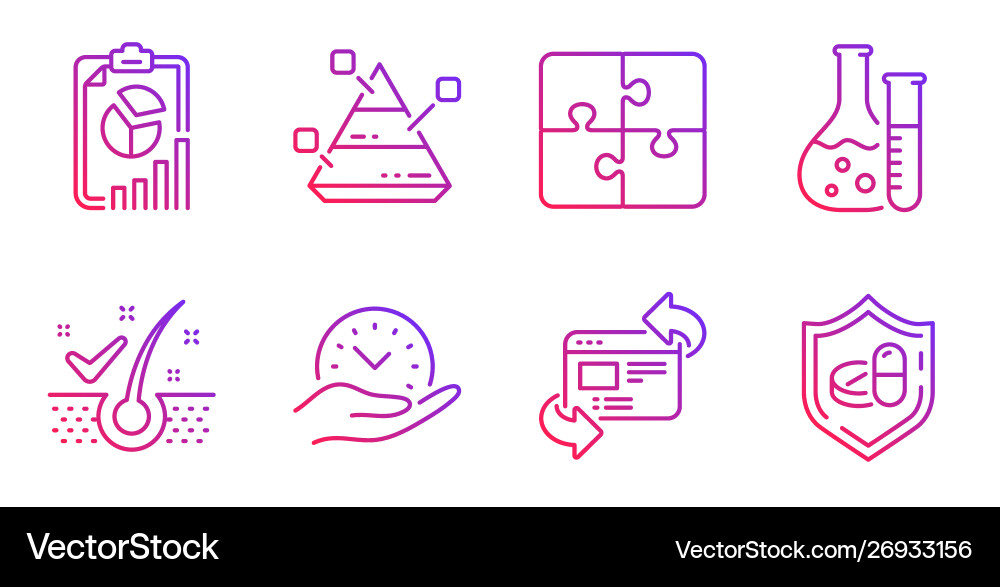 Report refresh website and safe time icons set Report refresh website and safe time icons set vector image