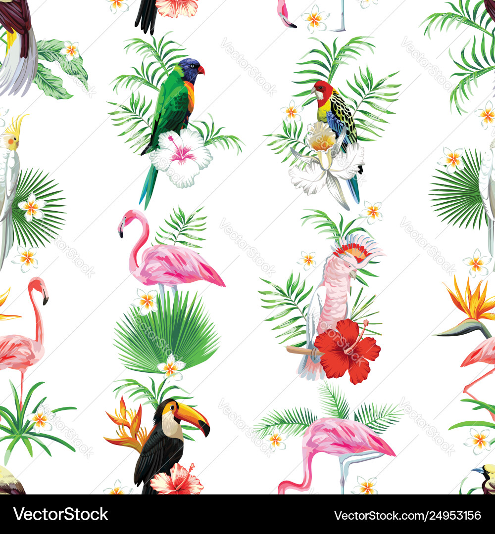 Seamless bird design pattern Seamless bird design pattern vector image