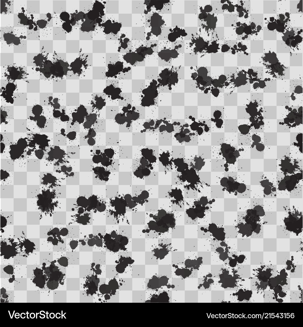 Seamless pattern with black and white splashes Vector Image