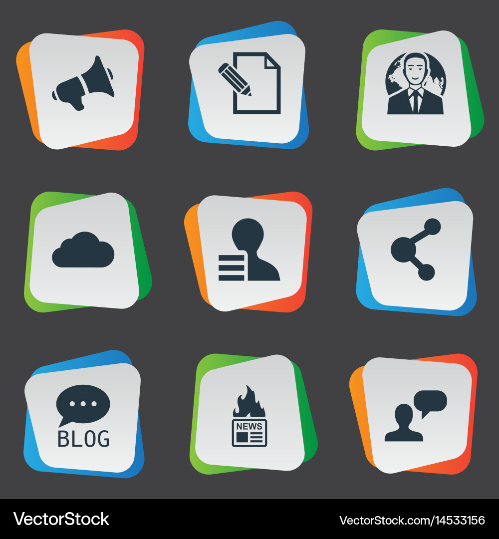 Set of simple user icons Vector Image