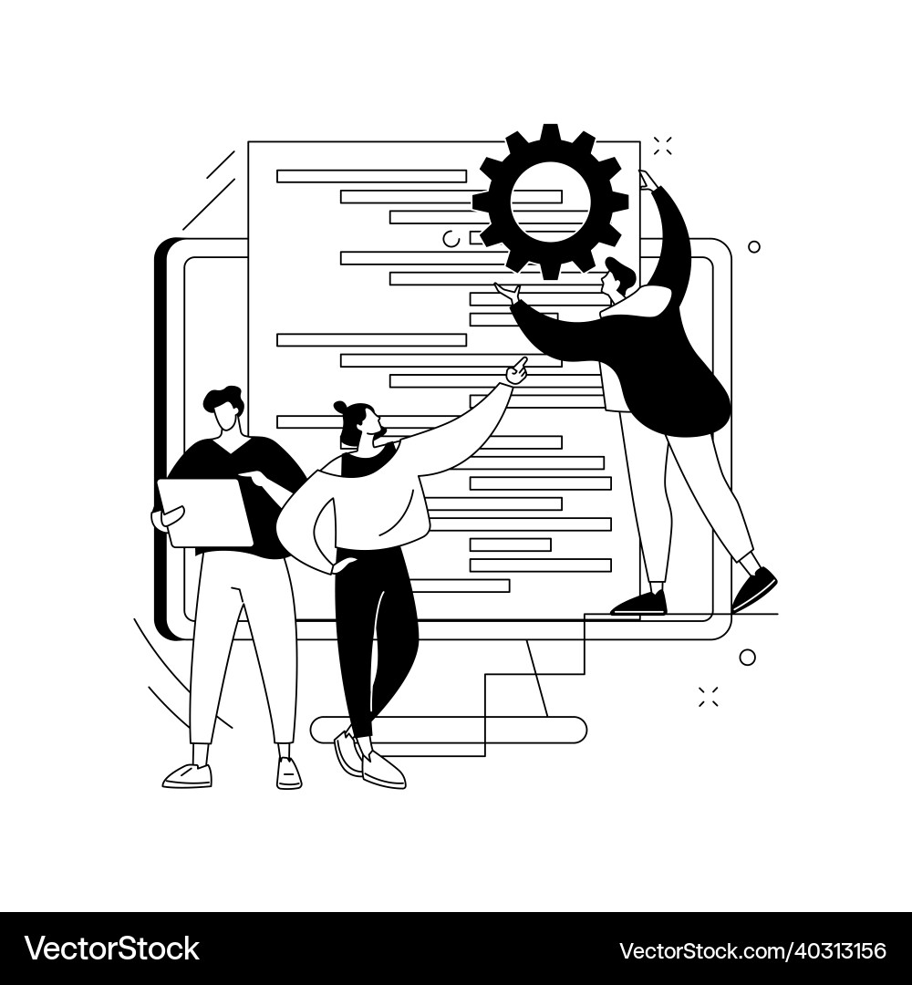 Software development team abstract concept vector image