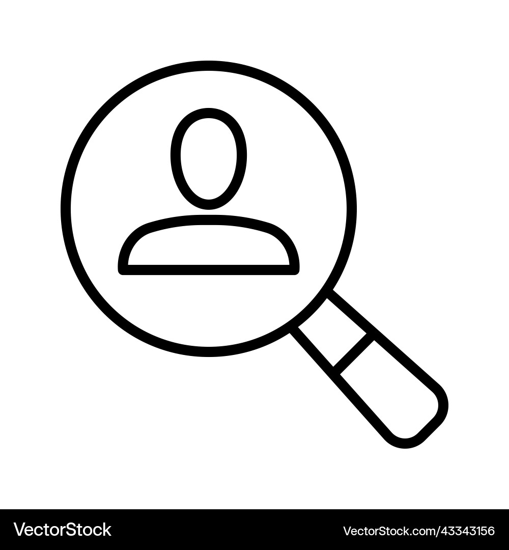 User search icon analysis and magnifying User search icon analysis and magnifying Vector Image