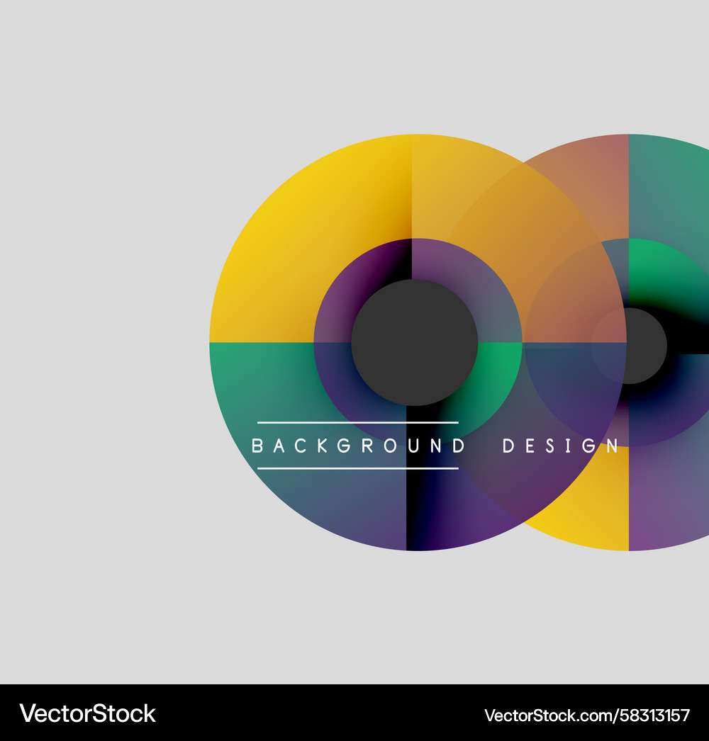 Abstract circles overlap creating vibrant color Abstract circles overlap creating vibrant color Vector Image