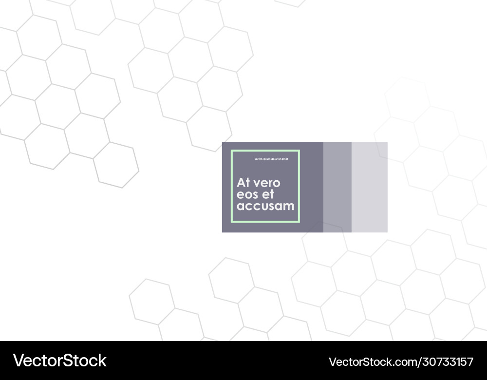 Abstract geometric shape with hexagons vector image