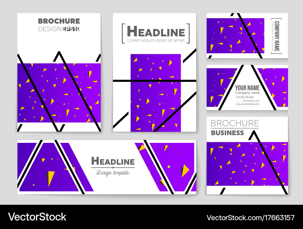 Abstract layout background set for art vector image