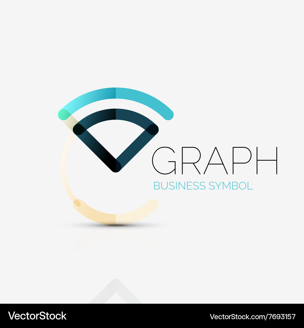 Abstract logo idea linear chart or graph Vector Image