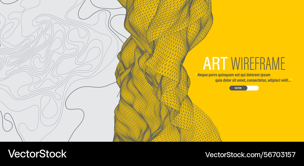 Abstract wave is made in a frame style template Abstract wave is made in a frame style template vector image