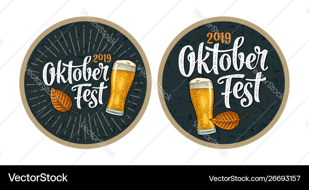 Advertising design for coaster oktoberfest Advertising design for coaster oktoberfest vector image