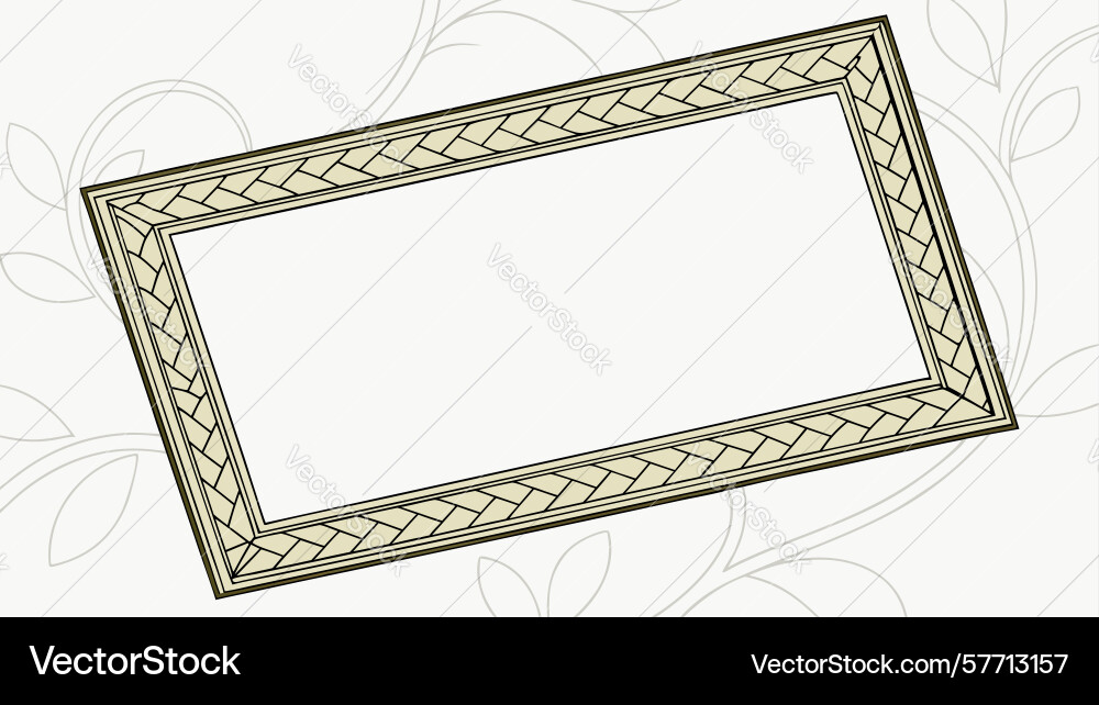 Angled rectangular frame with subtle inner vector image