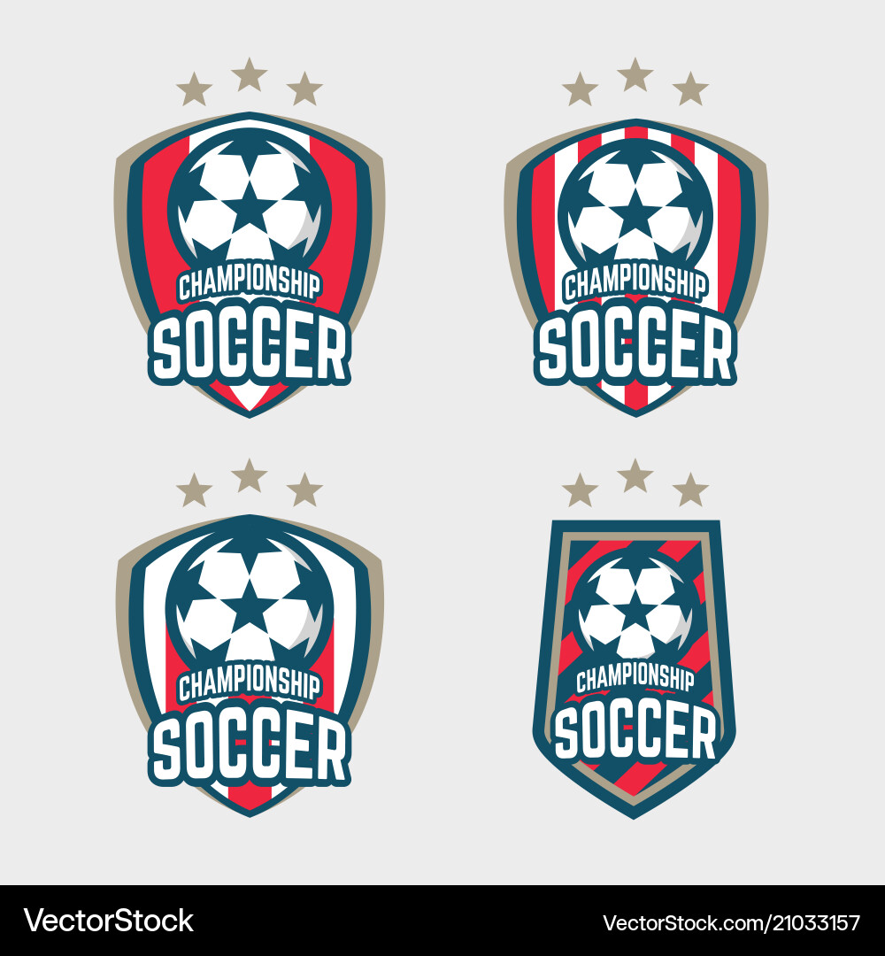 Championship soccer logo or football club sign Championship soccer logo or football club sign vector image