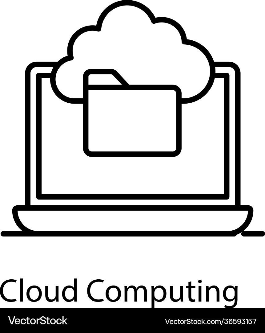 Cloud computing vector image