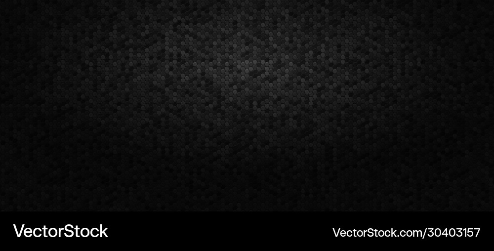 Dark abstract background with honeycomb hexagons Vector Image