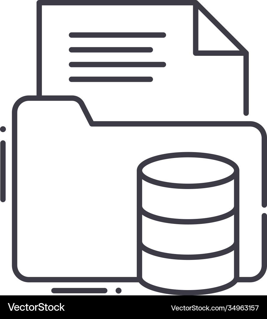 Data storage icon linear isolated Vector Image
