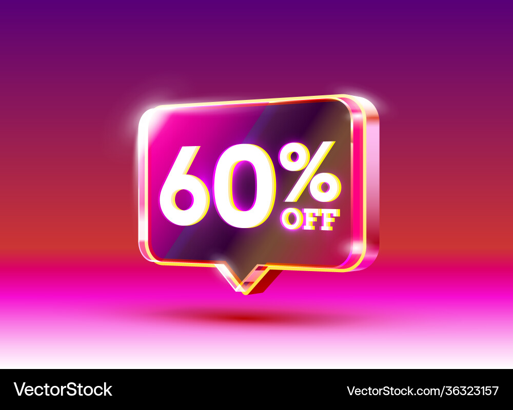Discount special offer 60 off sale flyer Discount special offer 60 off sale flyer vector image