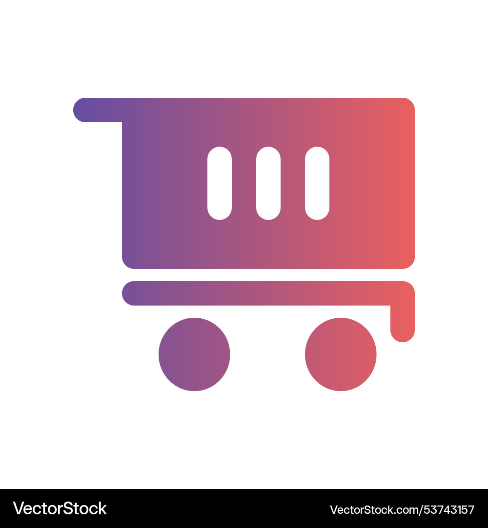 Empty cart icons with a modern design style Empty cart icons with a modern design style Vector Image