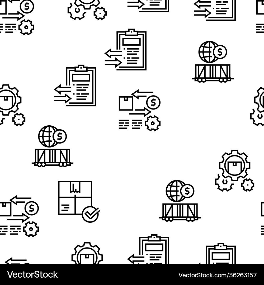 Export import logistic seamless pattern Export import logistic seamless pattern Vector Image